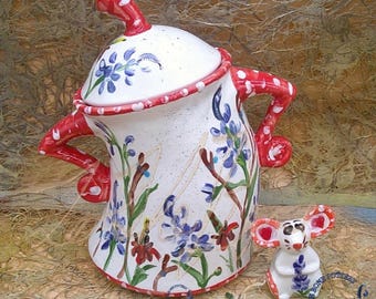 Sassy Red Wildflower Canister