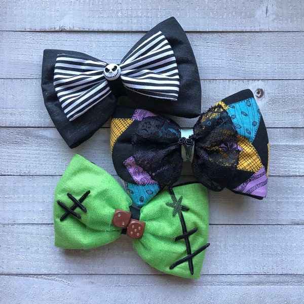 Nightmare Before Christmas Inspired Bows for Interchangeable Ears