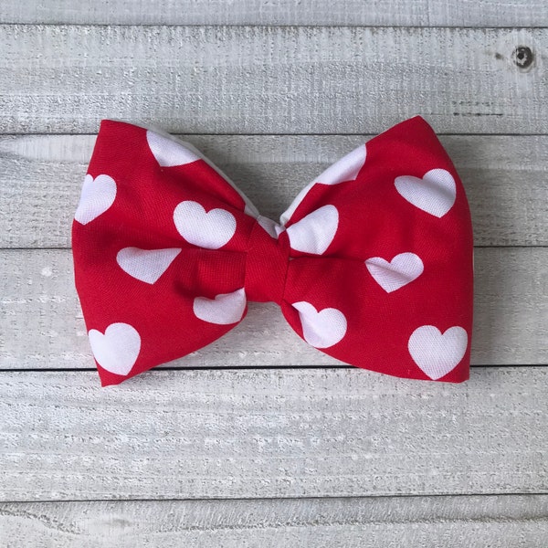 Red Heart Minnie Mouse Inspired  Bow for Interchangeable Ears