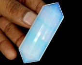 Faceted Hexagon Shape Gemstone Natural Blue Opalite Gemstone Loose Pendant Jewelry Gemstone Large Gemstone Sale