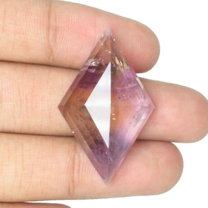 AAA Quality Gems Natural Ametrine Gemstone Rhombus Shape Faceted Cut Gemstone Bicolour Gemstone Loose Gemstone Necklace Gemstones.