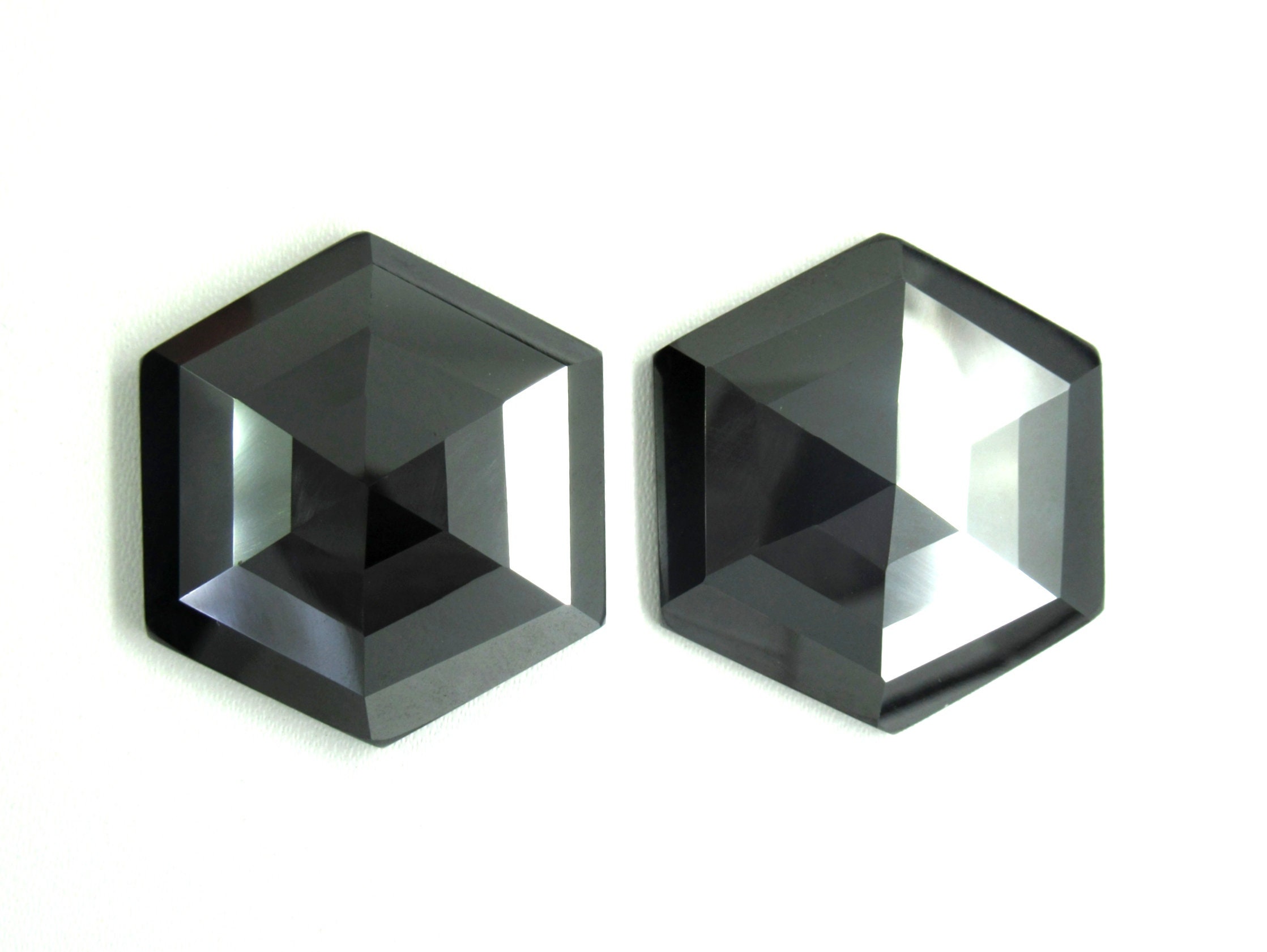 Hexagon Gemstone Pair Gemstone Natural Silver Pyrite Gemstone | Etsy