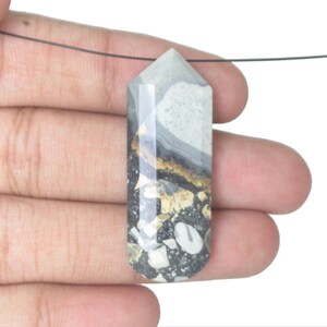 Natural Maligano Jasper Gemstones Fancy Shape Faceted Cut Grey & Black Color Gemstones Loose Beads Gemstones Necklace Gift For Her Gems.