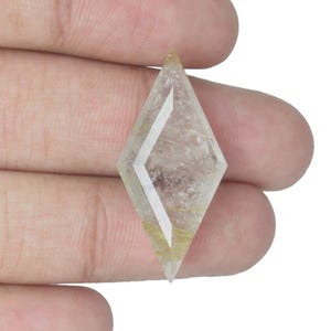 Natural Rutile Quartz Gemstone Rhombus Shape Faceted Cut Gemstone Gold & White Color Gemstone Loose Gems Necklace Gemstone AAA Quality Gems.