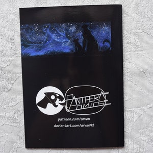 Pode incluir: Ilustra&ccedil;&atilde;o em preto e branco de uma pantera com o texto "Pantera Comics" em um fundo preto. A imagem tamb&eacute;m inclui o texto "patreon.com/arven" e "deviantart.com/arvenq2".