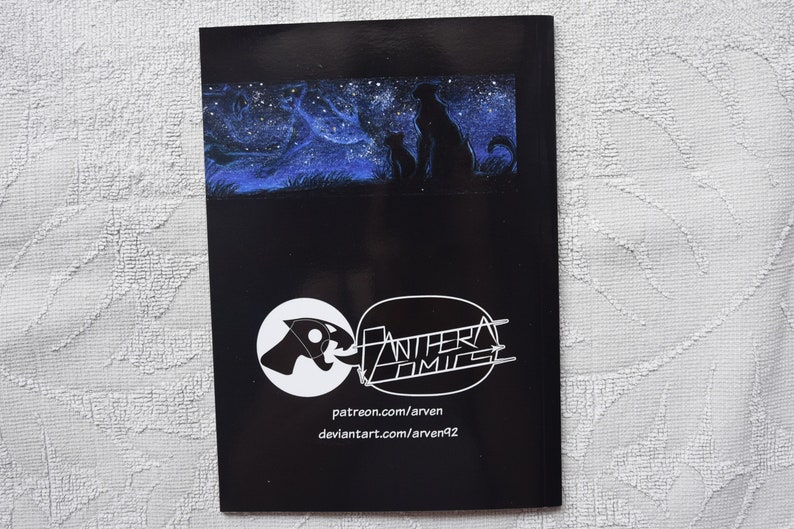 Pode incluir: Ilustra&ccedil;&atilde;o em preto e branco de uma pantera com o texto "Pantera Comics" em um fundo preto. A imagem tamb&eacute;m inclui o texto "patreon.com/arven" e "deviantart.com/arvenq2".