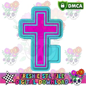 Kreuz Mould Maker STL-Datei für Freshies und Kerzen