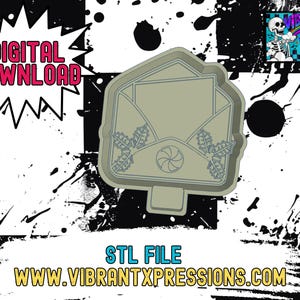 Enveloppe de Noël avec SVG/PNG pour papier cartonné moule boîtier moule Maker fichier STL pour Freshies, bougies, perles aromatiques, moule de perles aromatiques
