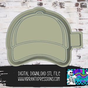 Chapeau de sport avec papier cartonné SVG/PNG moule boîtier fabricant de moules fichier STL pour Freshies, bougies, perles aromatiques, moule Freshie, moule perle aromatique
