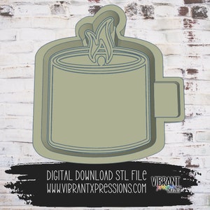 Pot de bougie avec papier cartonné PNG/SVG moule boîtier moule Maker fichier STL pour Freshies, perles aromatiques, moule Freshie, moule perle aromatique