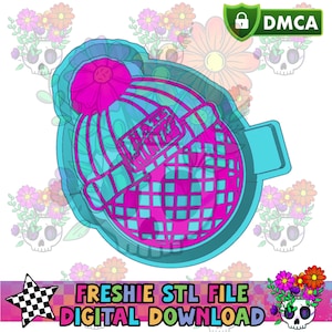 I Hate Winter Disco Beanie Mold Maker STL File for Freshies and Candles