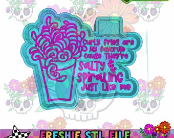 Salty and Spiraling Mold Maker STL File for Freshies and Candles