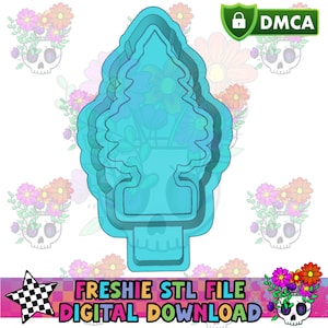 Archivo STL para la creación de moldes para ambientadores y velas con forma de árbol pequeño con inserto de cartulina.