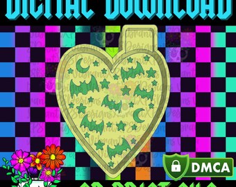 Archivo STL para hacer moldes de corazón de murciélago para Freshies y velas
