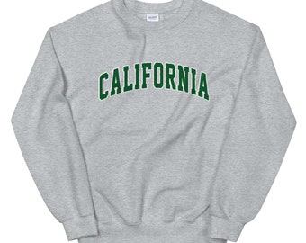Sudadera California, cuello de tripulación California, sudadera Vintage California, camiseta California, camisa vintage, suéter vintage, regalo suéter