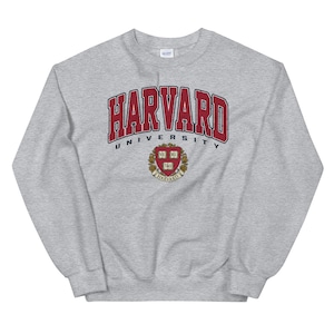 gray harvard sweatshirt