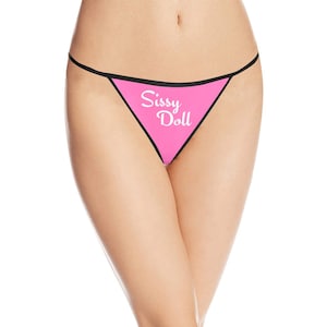 Sissy Doll Low Rise Thong | G-String | Personalizable for color and text