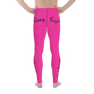 Leginsy męskie Sissy Pink - w pełni konfigurowalne pod względem tekstu i kolorów