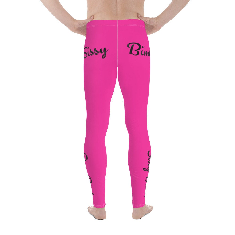 Sissy Bimbo Mens Leggings in Hot Pink Totally image