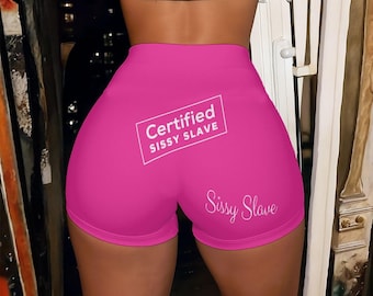Calções Sissy Slave na cor rosa, totalmente personalizáveis, ultramacios, perfeitos para sissies e femboys.