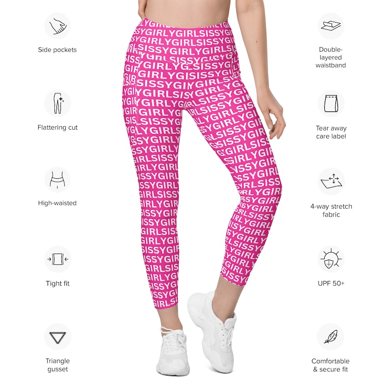 Sissy Girly Girl leggings with pockets