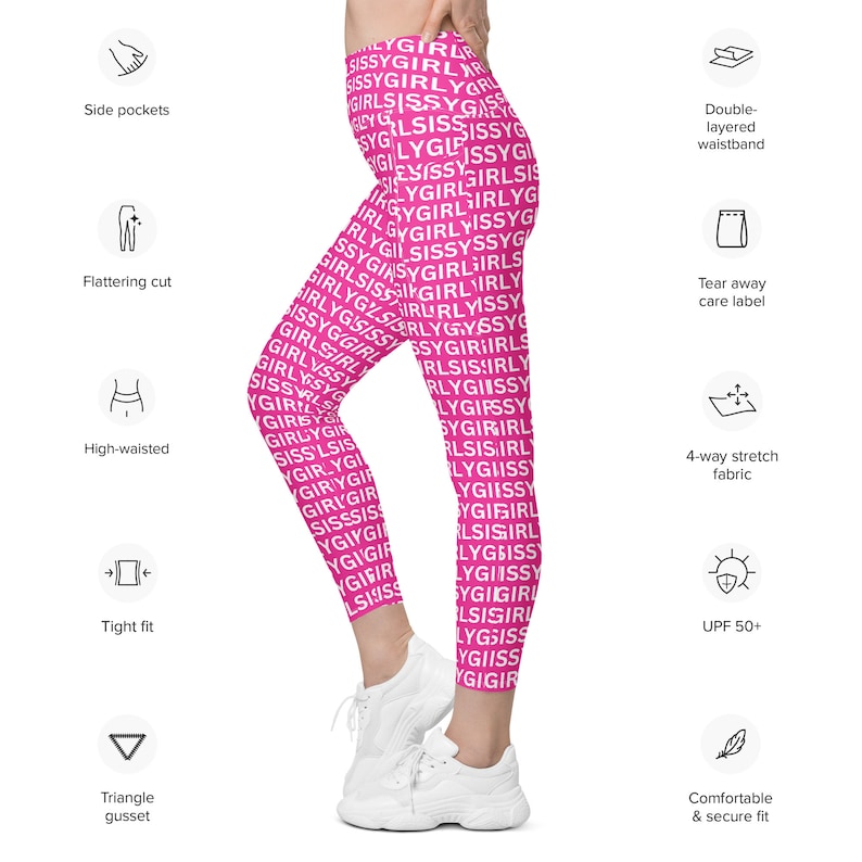 Sissy Girly Girl leggings with pockets