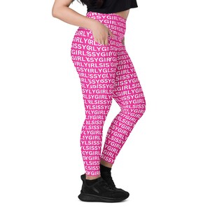 Sissy Girly Girl leggings with pockets