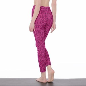 Sissy Jack of Spades Leggings Sissy with JOS Pattern in Pink and Black Sizes up to 5XL Totally Customizable Choose your own text and colors