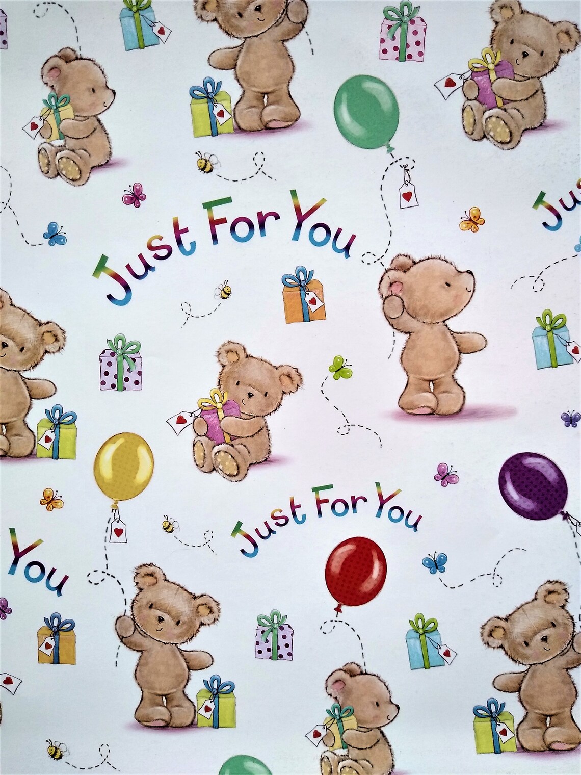 Teddy Bear Christmas Wrapping Paper 