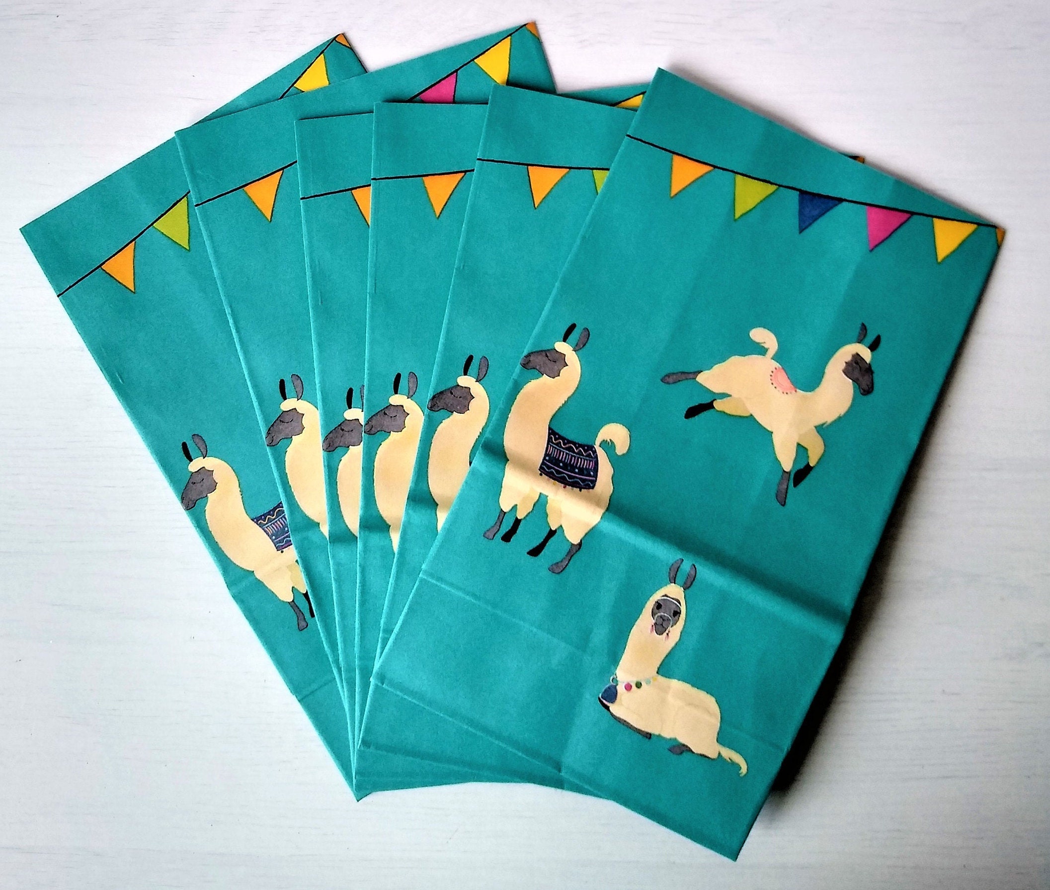 Llama Party Gift Bags Printed Paper Treat Bags Llama Gift - Etsy UK