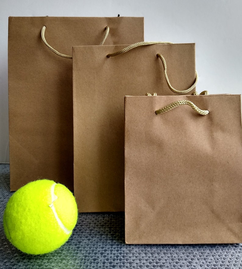 Kraft Gift Bags Natural Brown With Handles Plain Quality Etsy UK