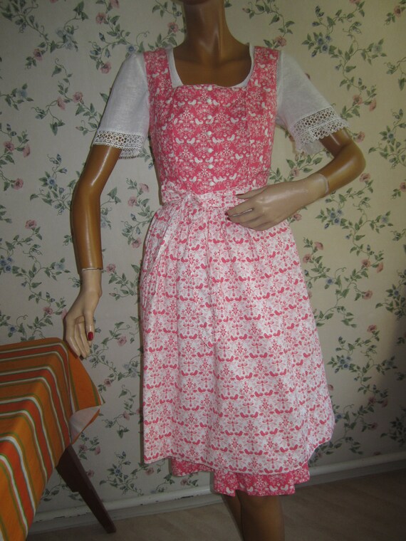 80s Dirndl, 80s Tyrolean folk dress, 80s austrian