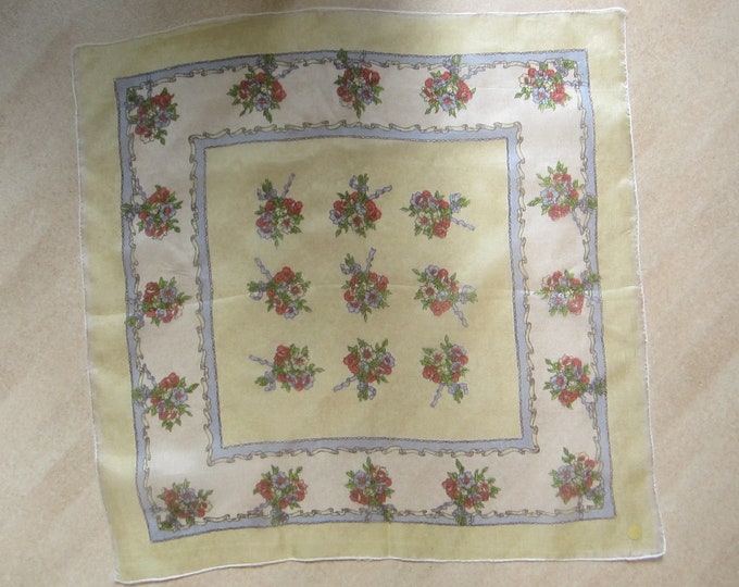 Deadstock 50s/60s 100% Silk Semi Sheer Kerchief Pale Yellow | Etsy