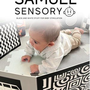 Placas sensoriais e de desenvolvimento para bebês nº 2 - Livro preto e branco para recém-nascidos - Brinquedo para a hora da barriga - Brinquedos preto e branco para bebês - Presente para bebês imagem 7