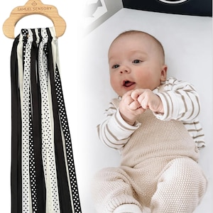 Black and White Sensory Cloud Ribbon