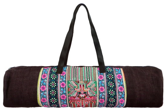 Brown Hemp Yoga Bag Handmade Yoga Bag Pink Hand Etsy