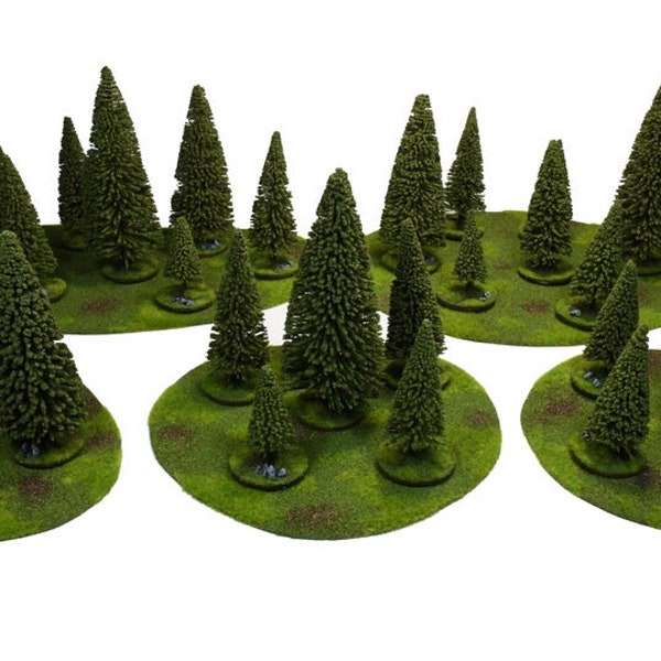 Wargame terrain - forest trees set – PAINTED - Miniature Wargaming & RPG terrain