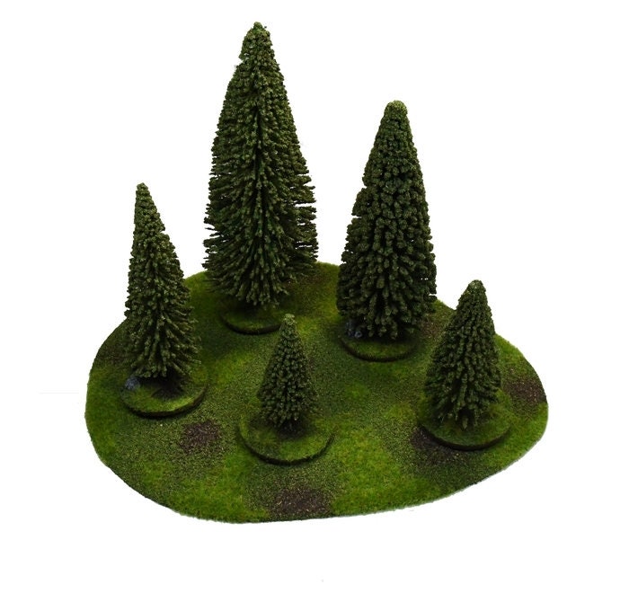 Wargame terrain forest trees set PAINTED Miniature | Etsy