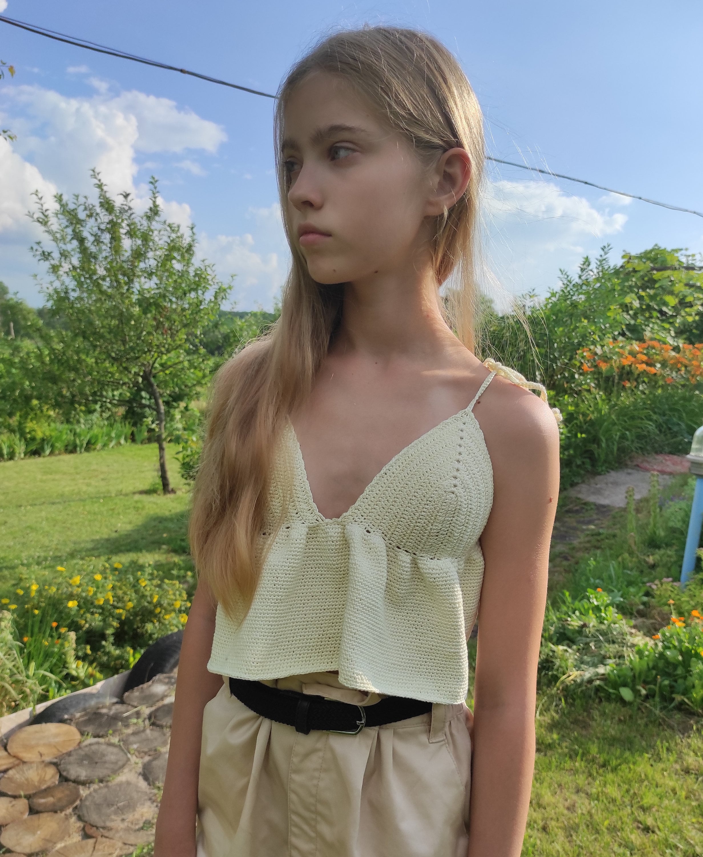 Croptop, Crochet tank top, crochet halter top, womens clothing crochet top beach top