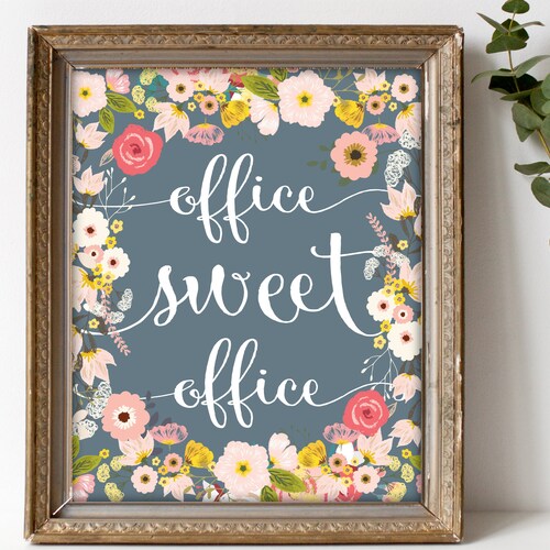 Printable Office Decor Le Office Wall Art Print Blush Pink Etsy