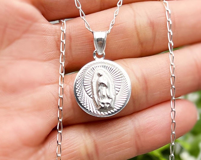 Virgin Mary Necklace – 925 Sterling Silver – Catholic Gift for Women ...