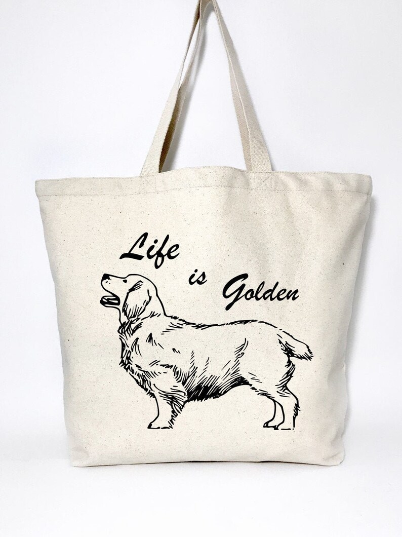 NYC Golden Retriever gift Dog bag gift Tote Bag Life is Golden Golden bag Life is golden gift Golden Retriever dog Dog accessories
