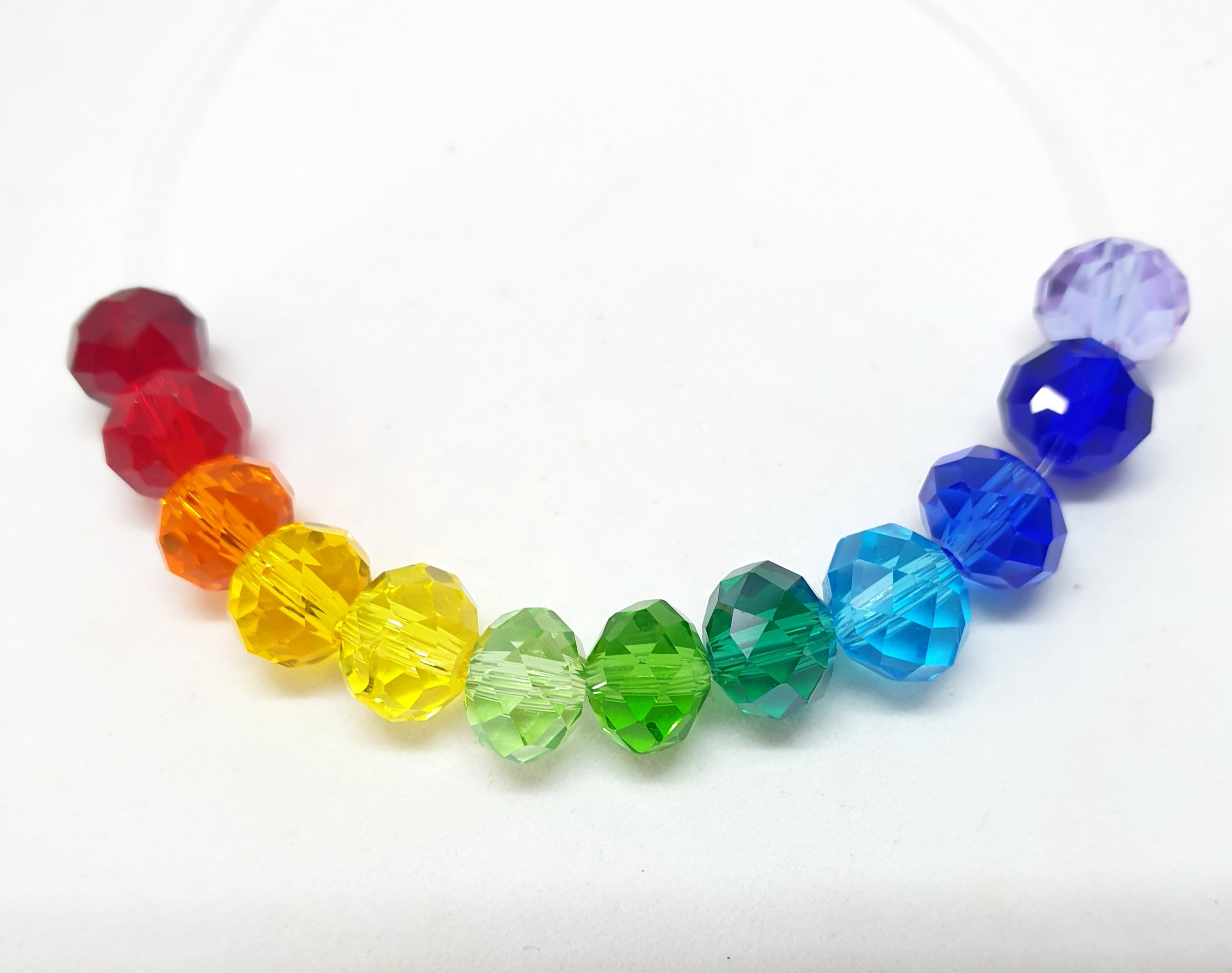 Rainbow glass deals necklace