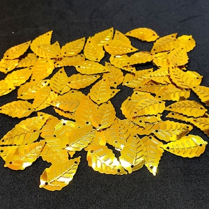 Foglie di paillettes dorate lucide da 5 g 25 mm x 14 mm