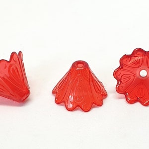 50 rote Zapfen aus Acryl
