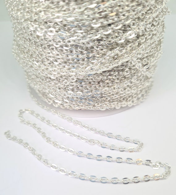 Sun Catcher Silver Coloured Chain 3mm X 2mm Etsy