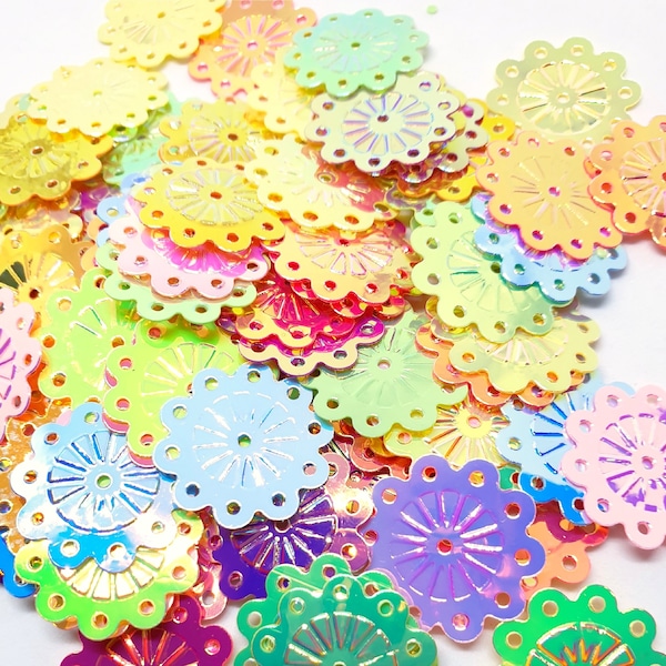 10g 18mm large flower sequins approx 110pcs