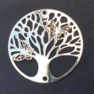 3D Silver tree of life, suncatcher, pendant, connector