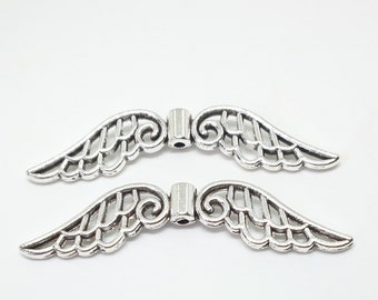 Angel Wings Angel Wings 20 mm Acrylic Pearl Transparent Guardian Angel Filigree * 