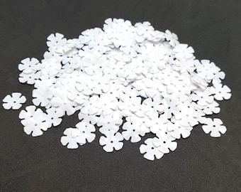 Lentejuelas de flores blanco mate 14mm 10g (aprox 200ud)
